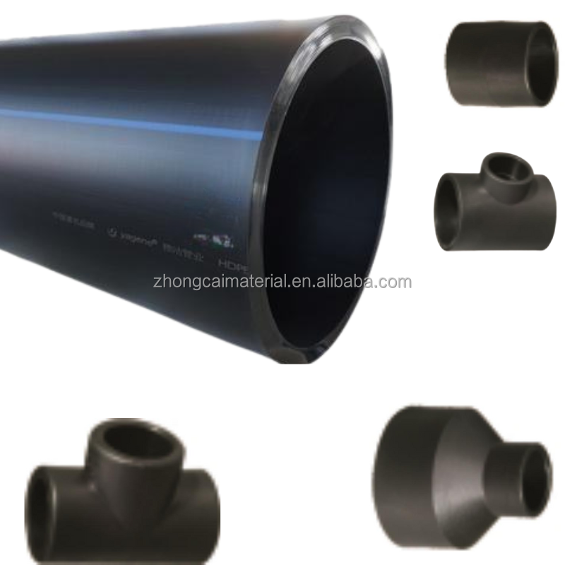 Polyethylene Sdr11 Butt Hdpe Pipe Fittings For Water Supply Hdpe Tee