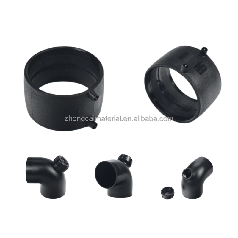 Iso4427 Hdpe Water Pipe Fittings Butt Fusion Plastic Equal Cross Tee 4 Way Tee For Plumbing System