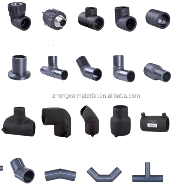 Pe100 Butt Socket Fusion Tee/tf Reducing Cross Tee Plastic Fitting Hdpe Pipe 4 Four Way Welded Fitting