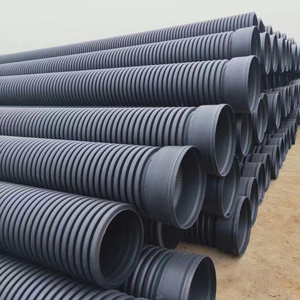 800mm SN4 SN8 HDPE Large Plastic Double Wall Corrugated DWC Drain Culvert Pipe for Waste and Drainage