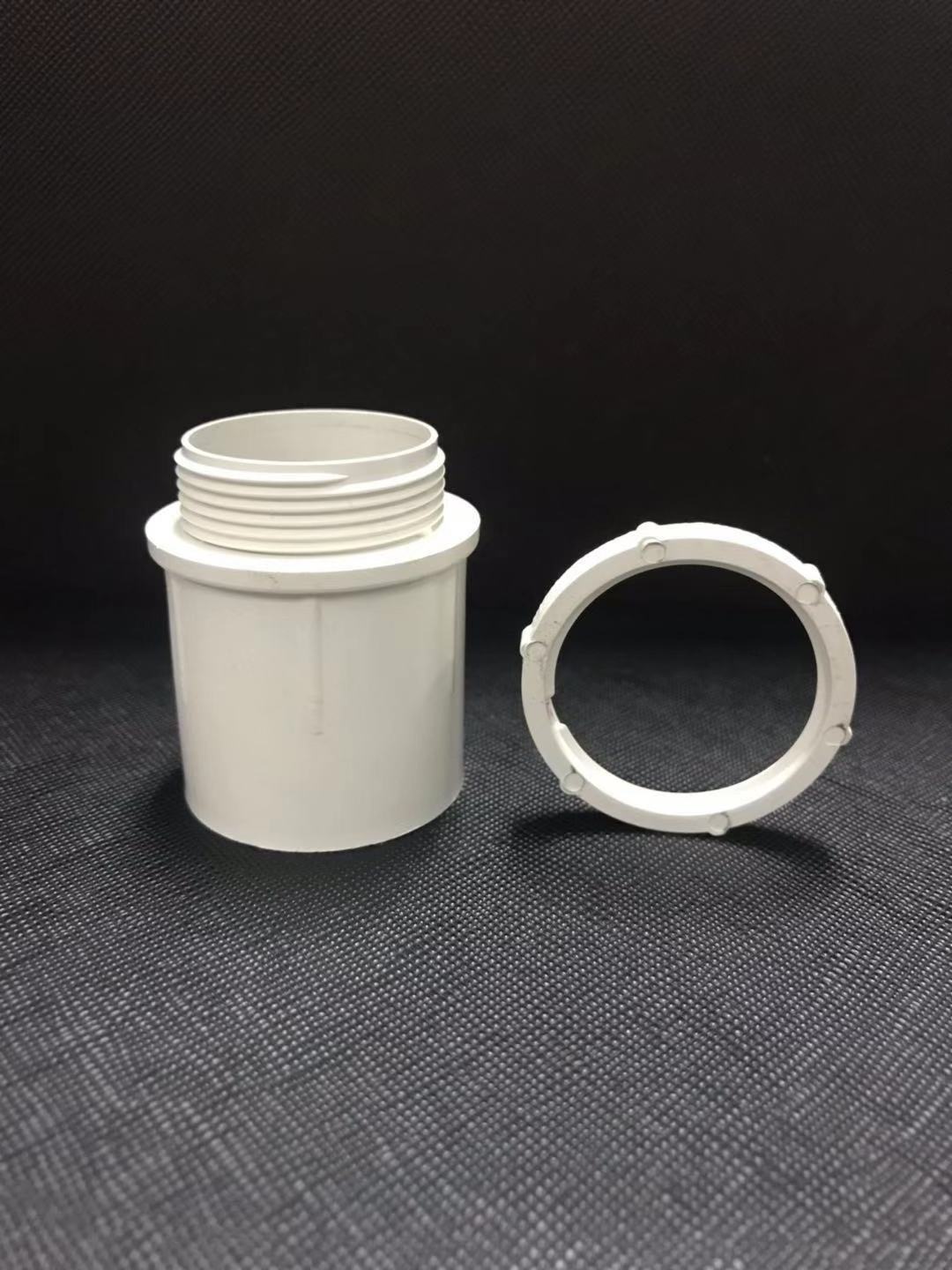 White color Dia 20mm 25mm 32mm PVC Male Bush for electrical conduit pipe and box connection