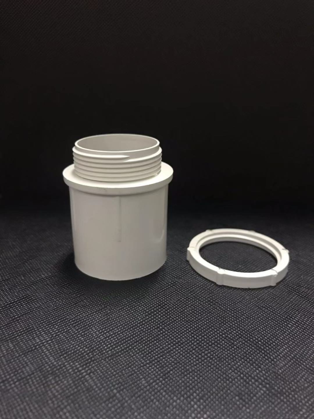 White color Dia 20mm 25mm 32mm PVC Male Bush for electrical conduit pipe and box connection