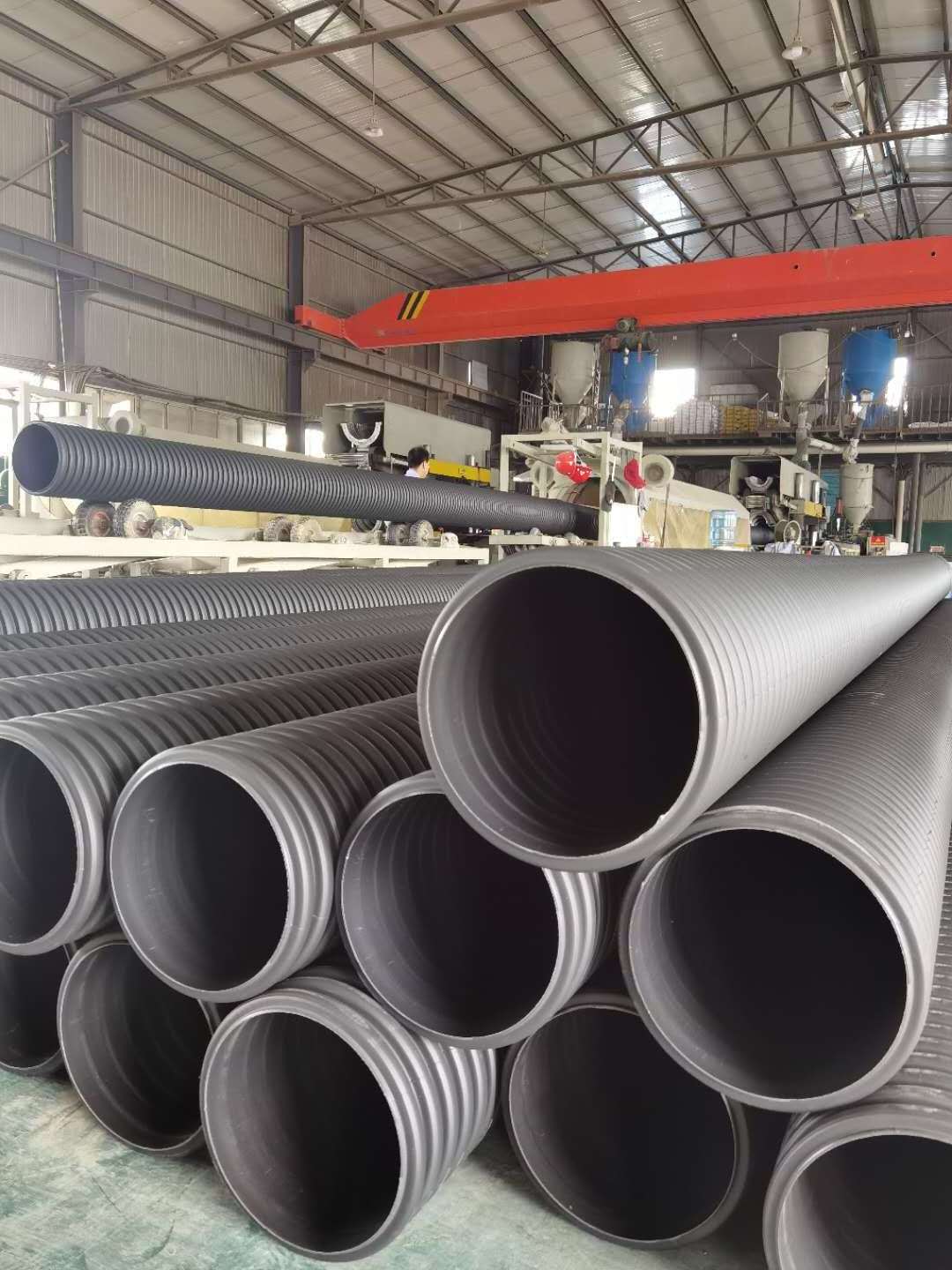 800mm SN4 SN8 HDPE Large Plastic Double Wall Corrugated DWC Drain Culvert Pipe for Waste and Drainage