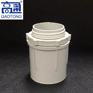 White color Dia 20mm 25mm 32mm PVC Male Bush for electrical conduit pipe and box connection