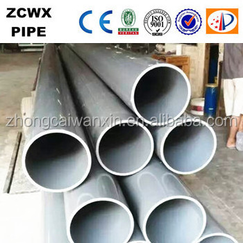 Socket PVC Water Pipe gasket end with rubber connect pressure tubes list rigid pipe