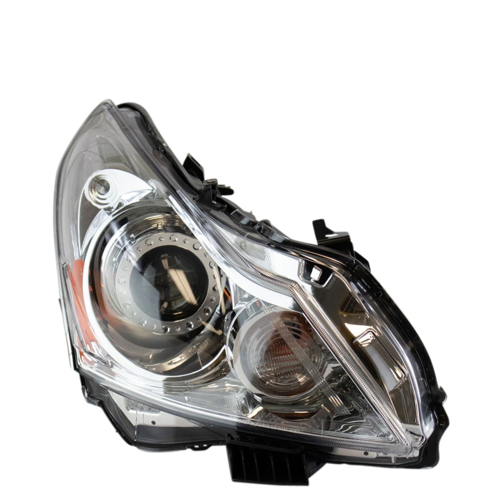 Car Headlamps DRL Halogen LED Halo Headlights Assembly Replacement Projector Clear Chrome For Infiniti Q50 G35 G37 G25 Q40 Q60