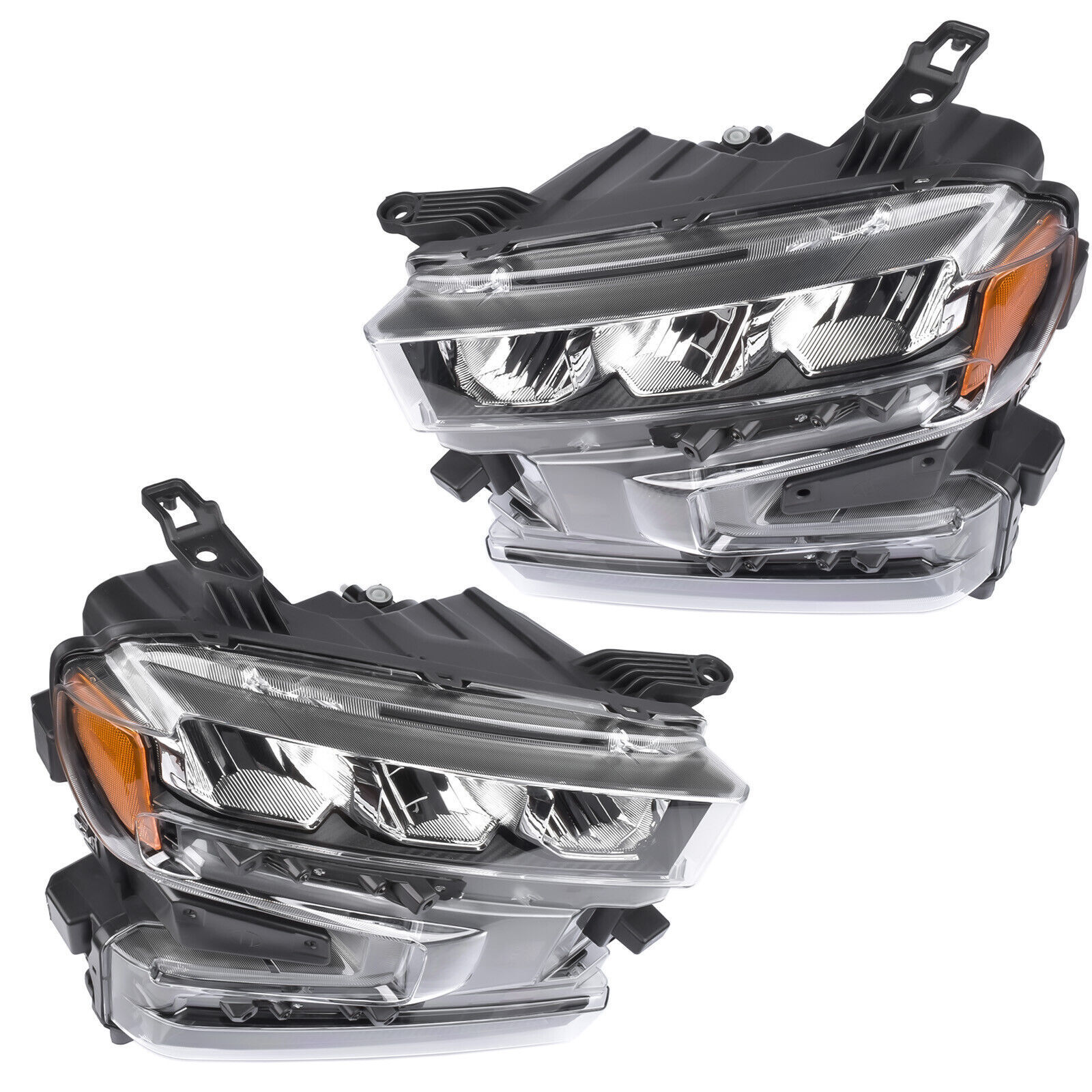 LED Headlights Headlamps Assembly Pair For 2019-2022 Chevy Chevrolet Silverado 1500 2019 2020 2021 2022 Driver+Passenger Side