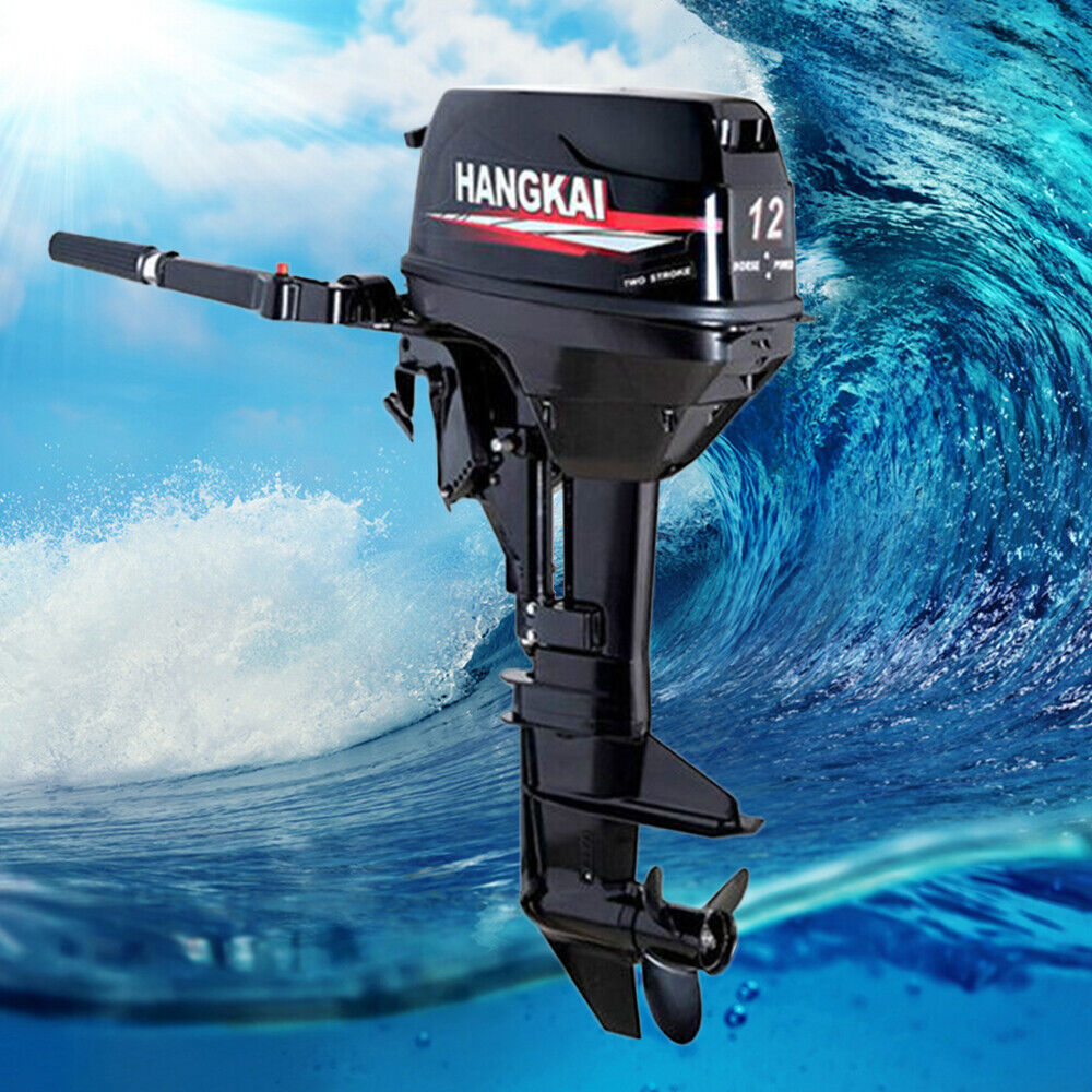 12HP 2-Stroke Outboard Motor Boat Engine Short Shaft For Fishing Boat 8800W 169cc Water Cooling System CDI Propeller Heavy Duty