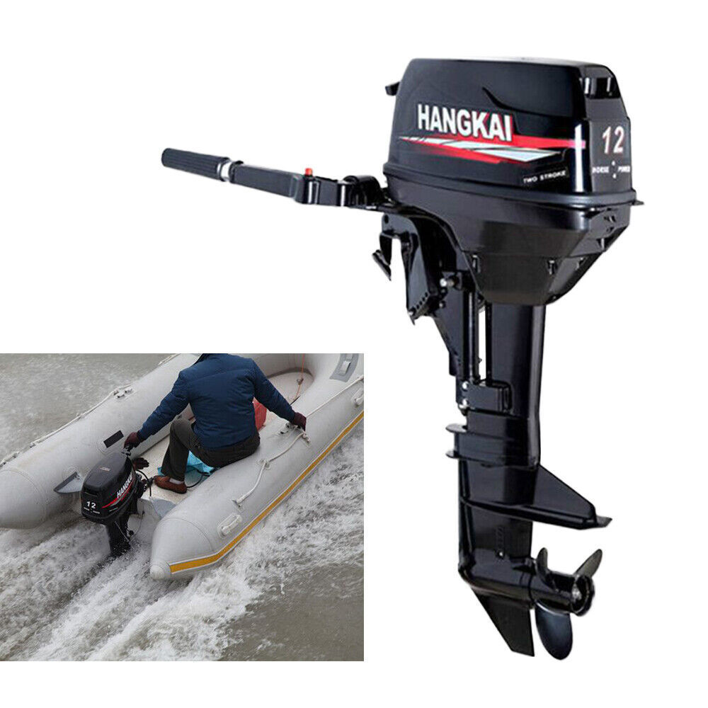 12HP 2-Stroke Outboard Motor Boat Engine Short Shaft For Fishing Boat 8800W 169cc Water Cooling System CDI Propeller Heavy Duty