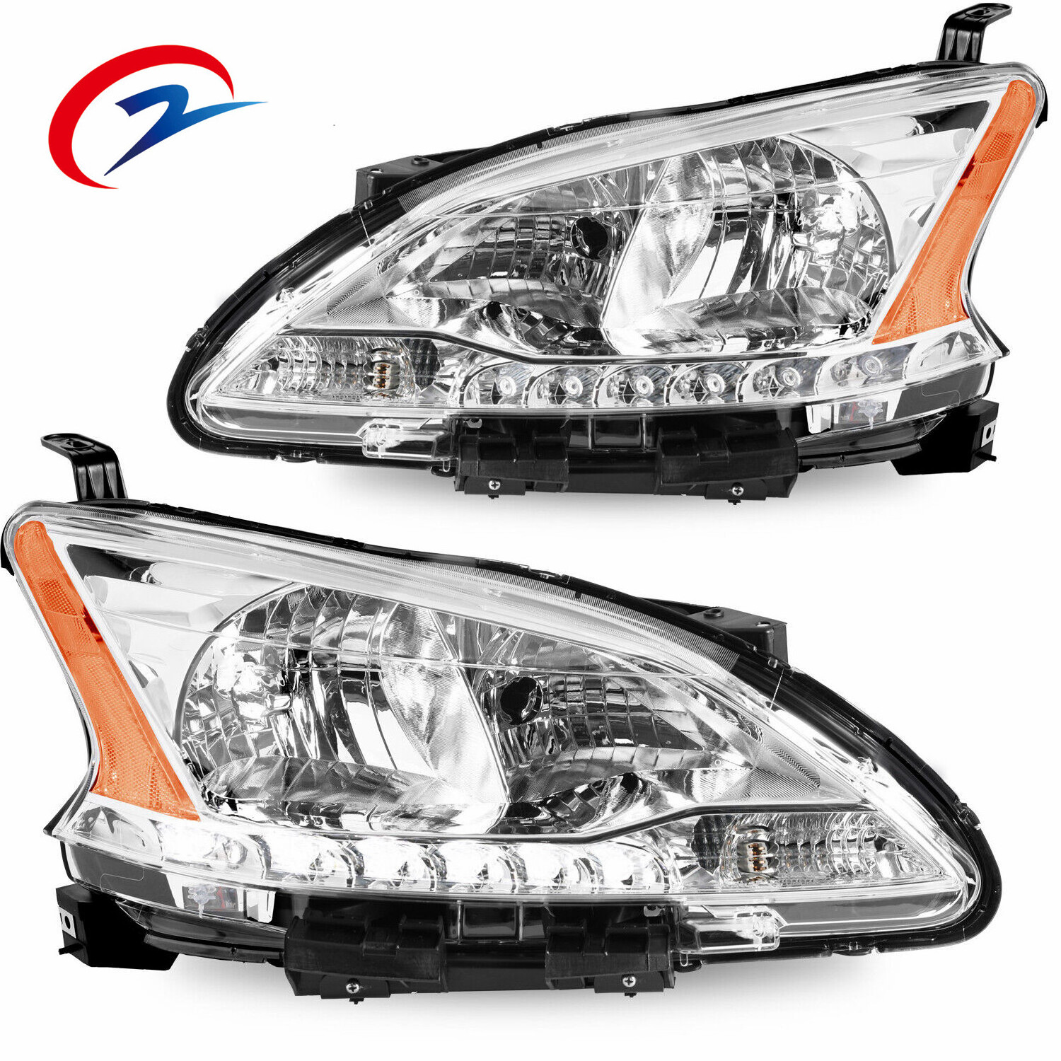 Headlamps HID Halogen LED Headlights Assembly Replacement Projector Clear Chrome For Nissan Rogue Sentra Altima Titan Armada Ver