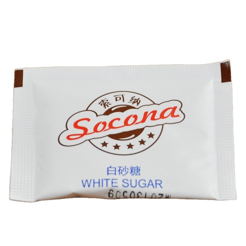 Hot Sealed White and Brown Sugar Sachets Paper / Sugar Sticks Paper