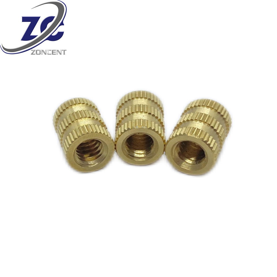 Customize OEM Brass Injection Thread insert nut knurled insert nut for plastic wood copper insert nut