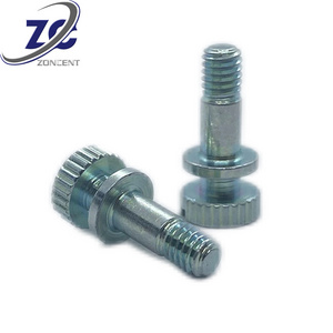 304 stainless steel GB839 Half thread screw loose and non-detachable slotted knurled captive screw thumb screw