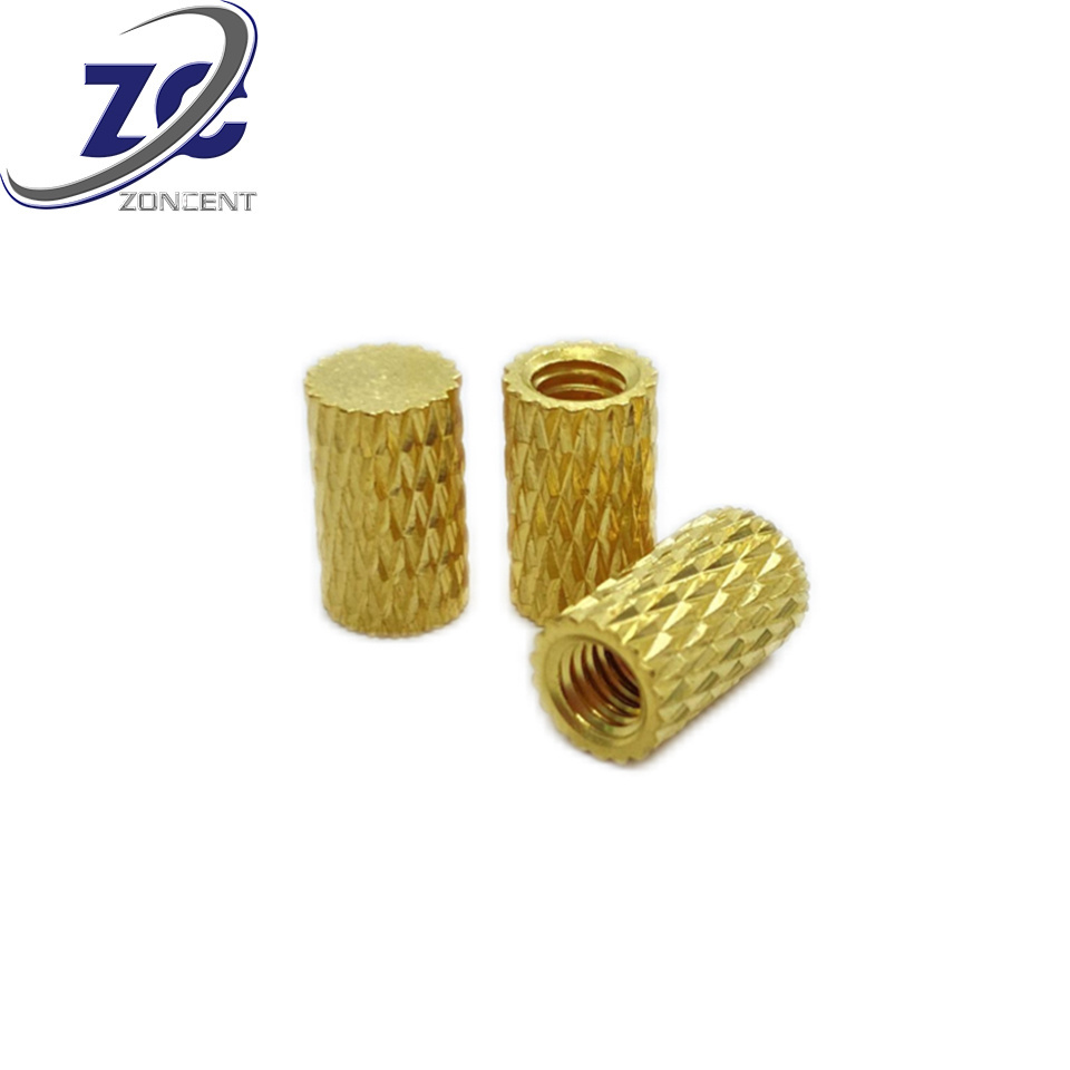 Customize OEM Brass Injection Thread insert nut knurled insert nut for plastic wood copper insert nut