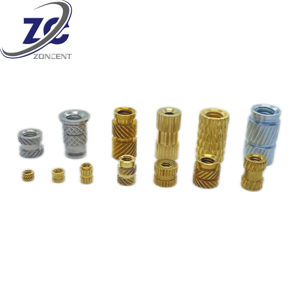 Customize OEM Brass Injection Thread insert nut knurled insert nut for plastic wood copper insert nut