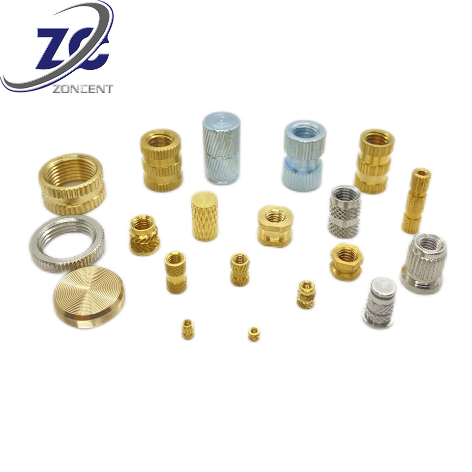 Customize OEM Brass Injection Thread insert nut knurled insert nut for plastic wood copper insert nut