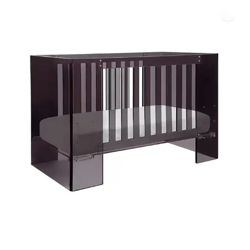 Full-Size Acrylic Bed Four-Sided Slatted Transparent Acrylic Crib Breathable Baby Crib Used in Living Room Bed Room