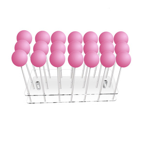 21 Holes Clear Acrylic Cake Pops Display Stand Transparent Party Cake Lollipop Acrylic Display Holder Stand