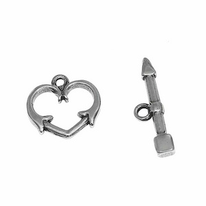 Stainless Steel Heart OT Clasps Toggle Clasps Findings Buckle Connector Bracelet Necklace Jewelry Making Supplies