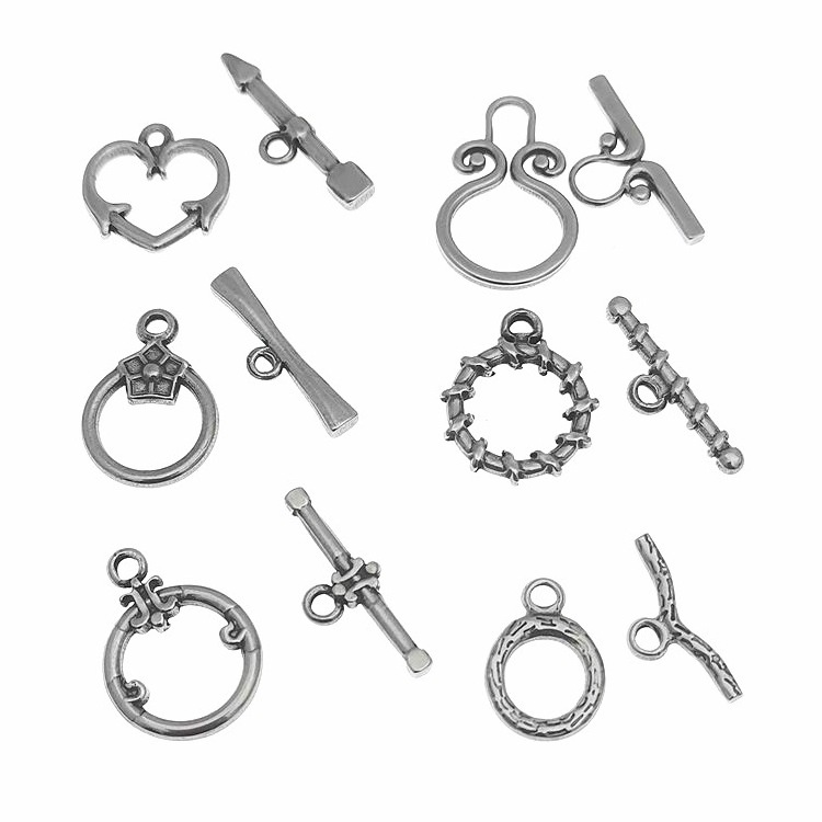 Stainless Steel Heart OT Clasps Toggle Clasps Findings Buckle Connector Bracelet Necklace Jewelry Making Supplies