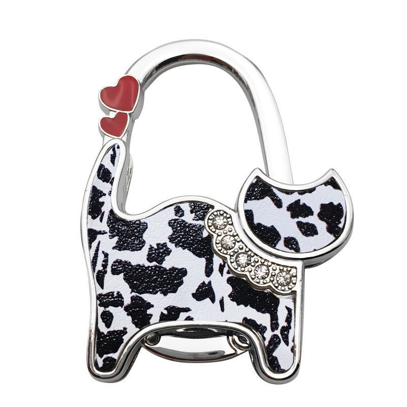 Metal Fashionable Cat Animal Folding Handbag Purse Bag Hanger Table Hook Hang cat Shape table hook