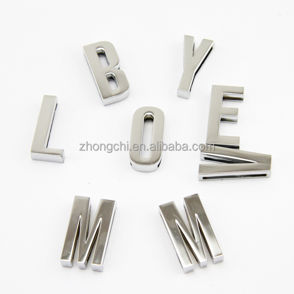 High quality Diy pet dog Collar large slide letters silver letter charms 30mm slide alphabet