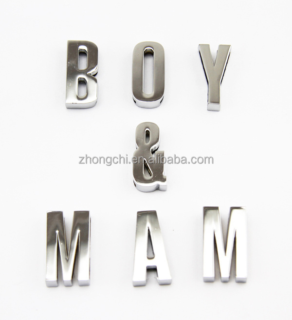 High quality Diy pet dog Collar large slide letters silver letter charms 30mm slide alphabet