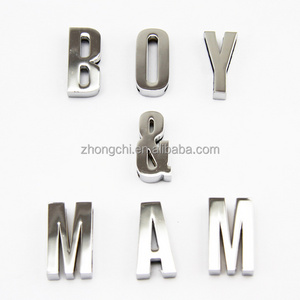 High quality Diy pet dog Collar large slide letters silver letter charms 30mm slide alphabet