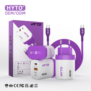 HYTO EU US Plug 30W Charger Type C Adapter QC3.0 Fast Chargers Dual USB Wall Charger For iPhone Samsung for Xiaomi Huawei