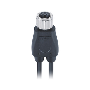 8 Pin Connector PVC Un-shielded Cable M12 a Code Female Y Splitter Molded with 2M Auto Relay 5 Pin Male Female Wire Connector 2A