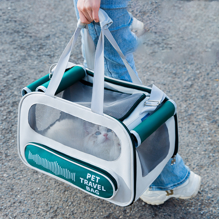 Fashion Soft Sided Foldable Travel Portable Tote Handbag Backpack Bag Cat Dog Pet Carrier