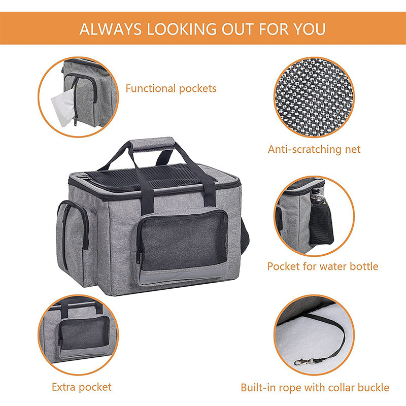 Wholesale Portable Travel Bicycle Pet Carrier Multi-purpose Breathable Dog Bike Basket Backpack