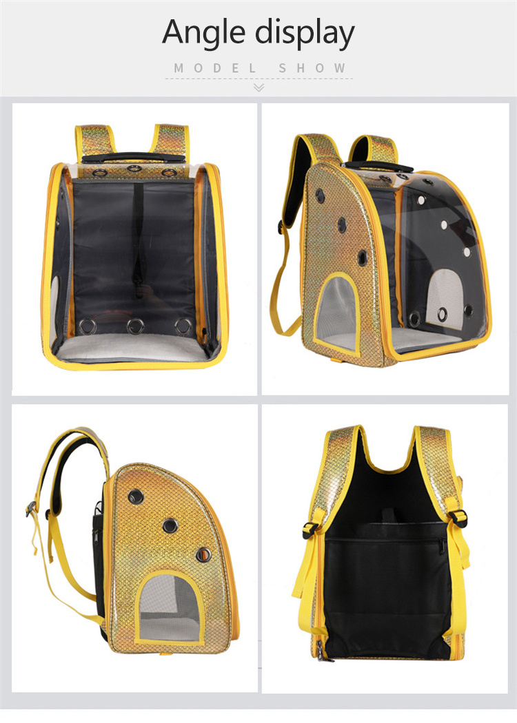 Pet Supplies Transparent Detachable Pet Outing Travel Aviation Carrier Backpack Pet Trolley Case For Dog Cat With Wheels