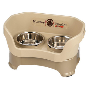 Luxury Feeder Deluxe With Leg Extensions Raised Dog Bowl Stand 2 Dog Cat Stainless steel Pet Food Bowls For Food Water Bottle