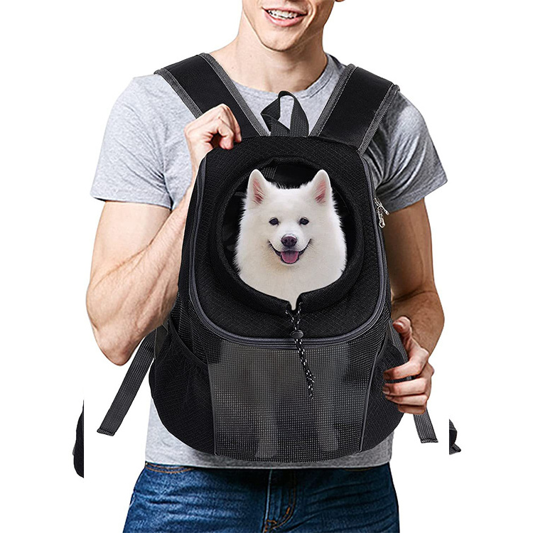 Breathable Custom Travel Dog Backpack Puppy Hiking Airline Approved Mesh Bag Durable Pet Dog Carrier Bag