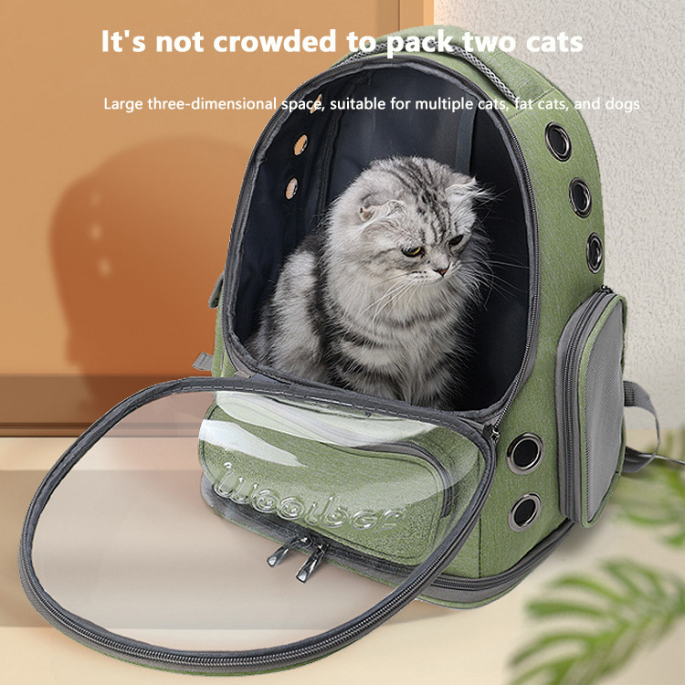 Pet Carrier Backpack For Cats Dogs Super Ventilated Design Breathable Cat Transparent Bubble Backpack