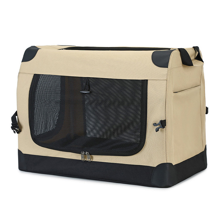 Factory New Design Oxford Material Large Pet Cat Carrier Folding Portable Soft Pet Dog Crate Carrier