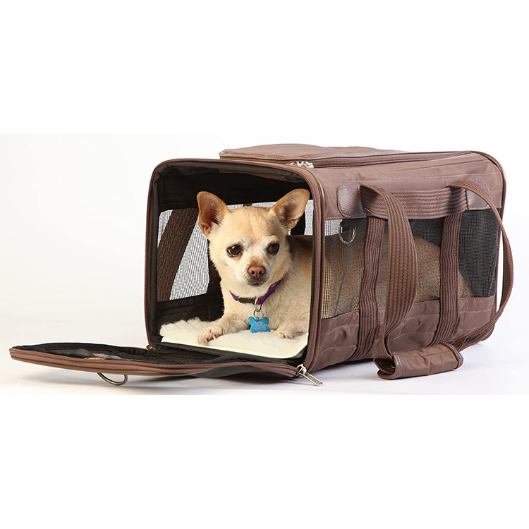 Fashion Airline Approved Fold Portable Soft Pet Shoulder Bag Dog Cat Carry Pet Bag Travel Crate Tote Bag