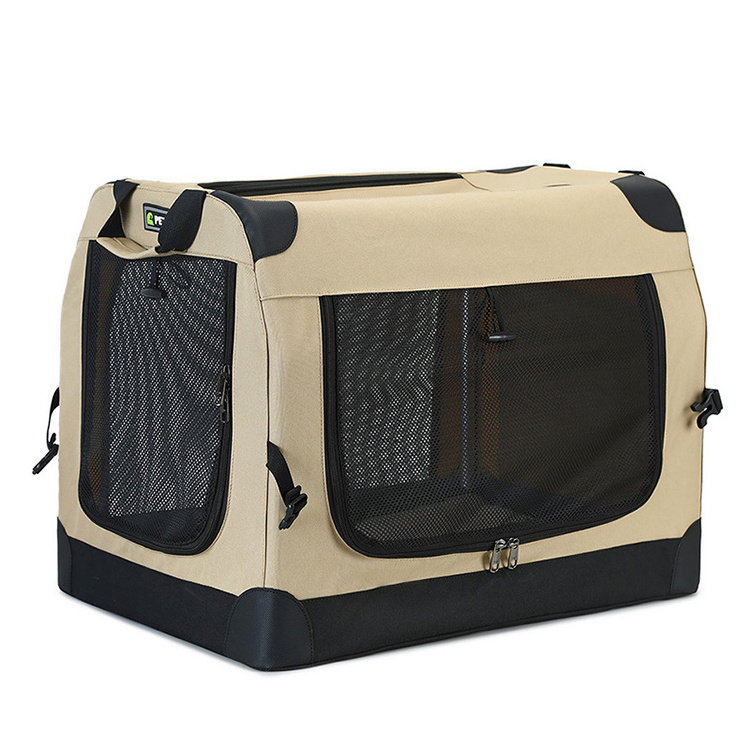 Factory New Design Oxford Material Large Pet Cat Carrier Folding Portable Soft Pet Dog Crate Carrier