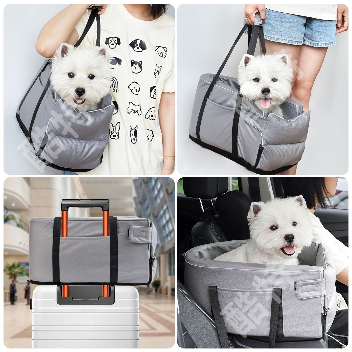 Dog Car Seat Pet Bag Travel Carrier Bed For Small Medium Pets Soft Dog Booster Seats