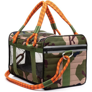 Travel Outdoor Camouflage Pet Travel Bag Cat Dog Car Seat Airline Carrier camouflage pet handbag