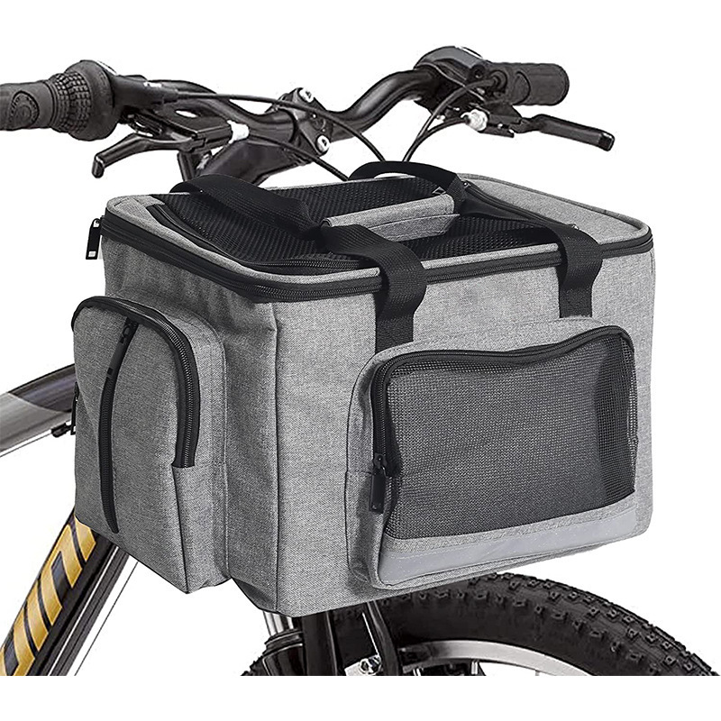 Wholesale Portable Travel Bicycle Pet Carrier Multi-purpose Breathable Dog Bike Basket Backpack