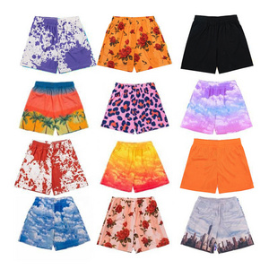 Summer Blank Sport Sublimation 100% Polyester Athletic Running Double Layer Unisex Mesh Shorts Custom Men's Basketball Shorts