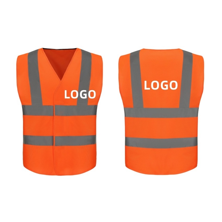 Customizable High Visibility Work Traffic Safety Vest Reflective Vest With Multiple Pockets