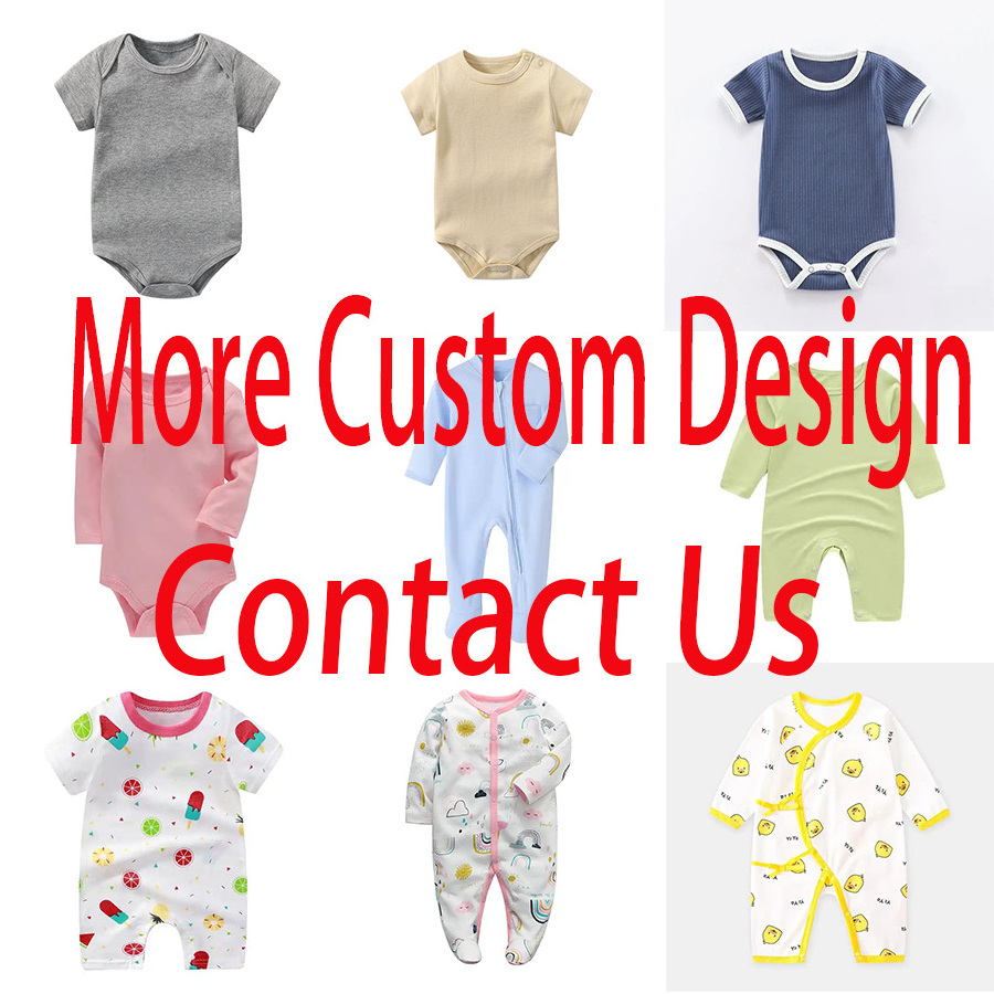 Wholesale Custom Design Bamboo Romper Baby Infant Boy Girl Long Sleeve White Cotton Baby Clothes Manufacturing Baby Rompers