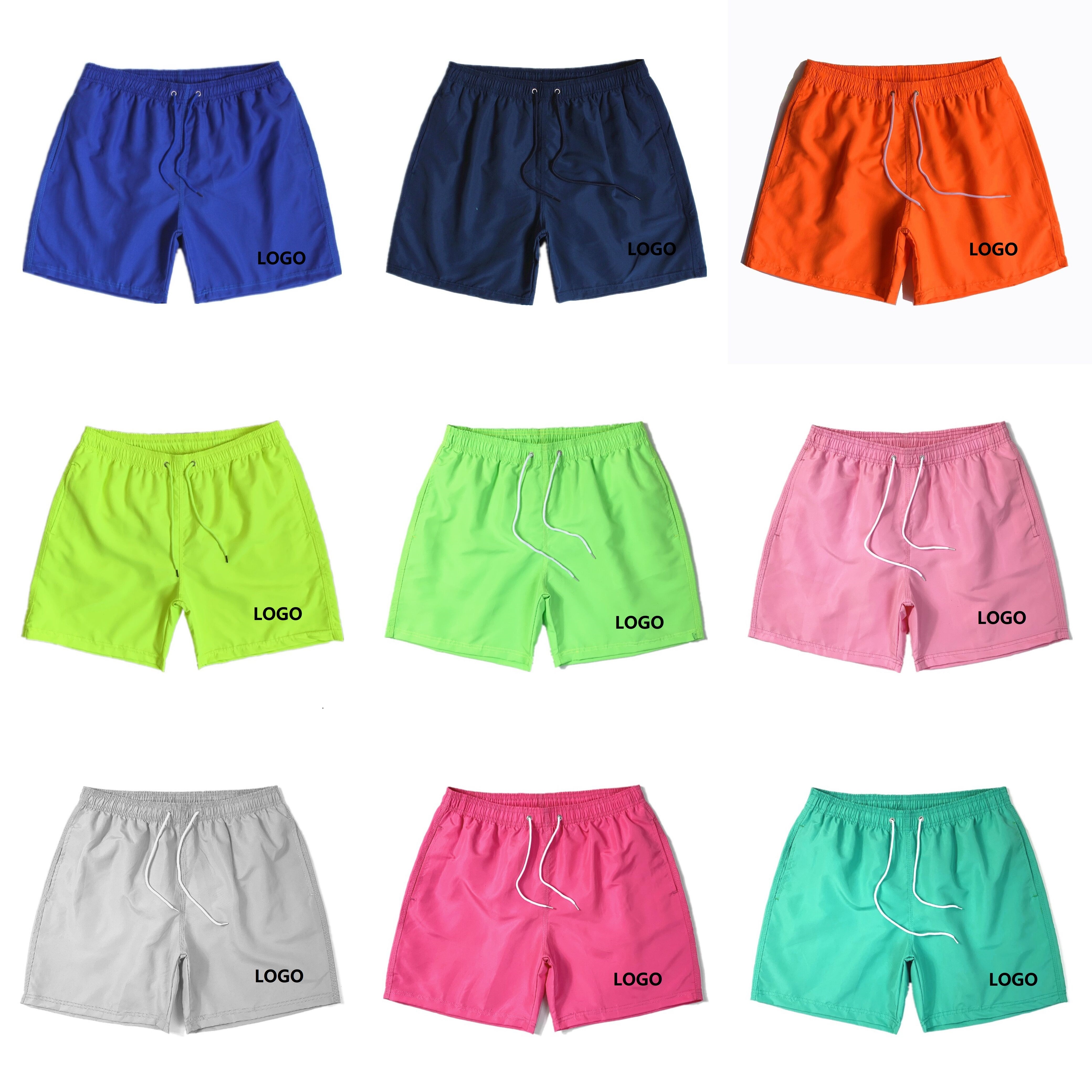 Summer Sports Shorts Custom Logo Mens Swim Shorts Running Nylon Shorts100% Polyester Swim Trunks Mesh Beach Shorts For Men