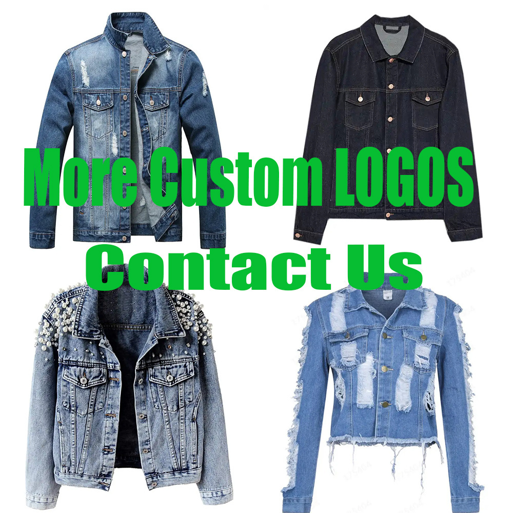 OEM designer cotton denim jacket motorcycle custom manufacturers jacket plus size coats women men jeans denim jacket with hoodie