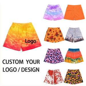 Custom Logo Workout Polyester Breathable Anime Double Layer Shorts Unisex Sports Basketball Mens Gym Mesh Shorts With Pocket