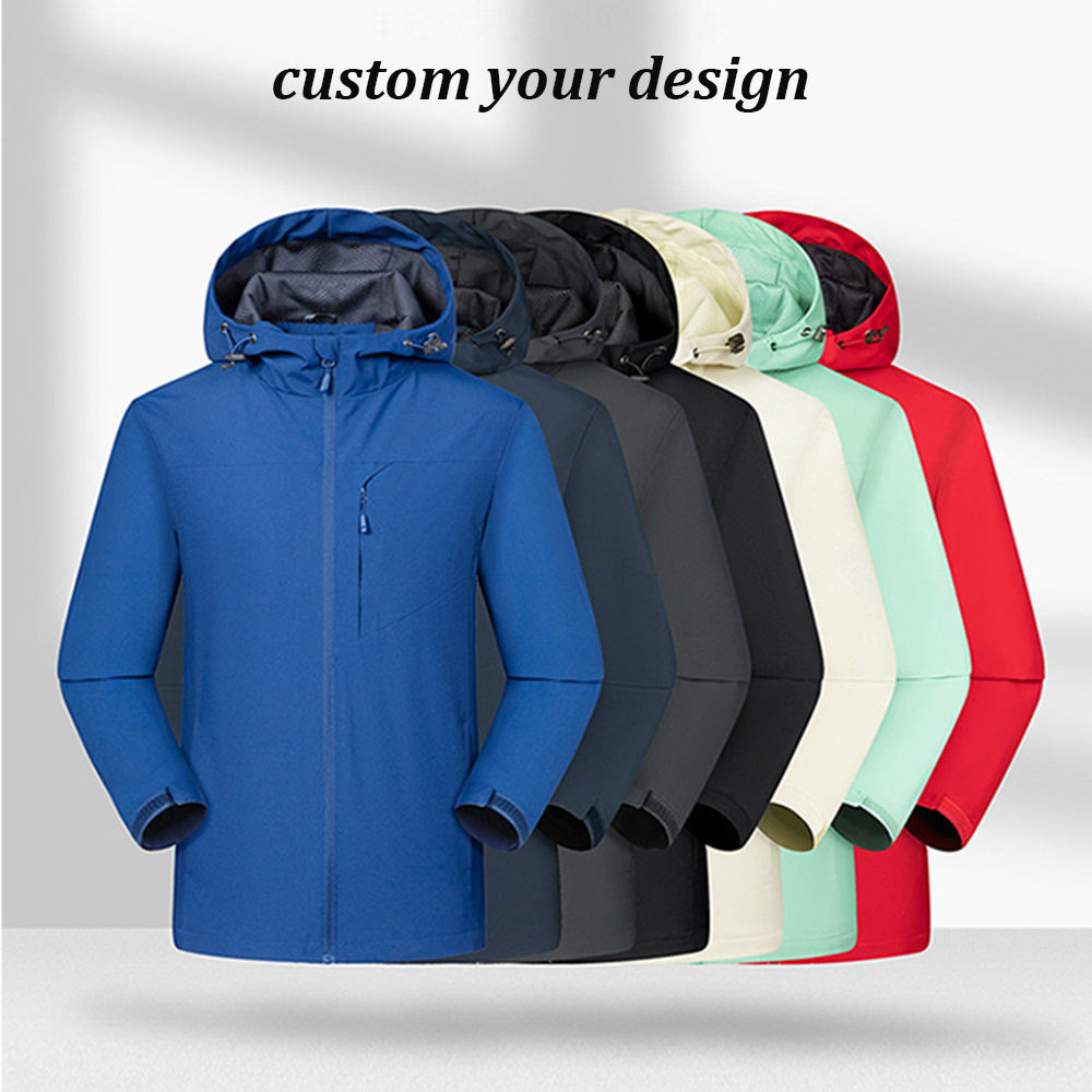 custom logo lightweight waterproof outdoor men softshell windbreaker jacket for travel hiking