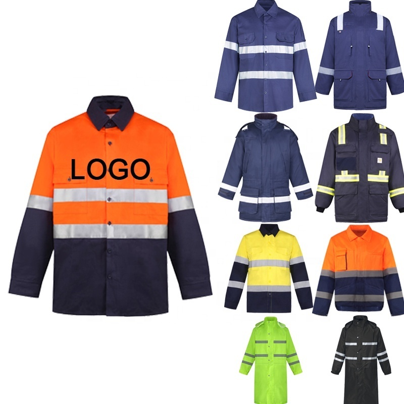 Wholesale Manufacturer Custom Hi Vis Workwear Men Reflective Safety Clothing Jacket